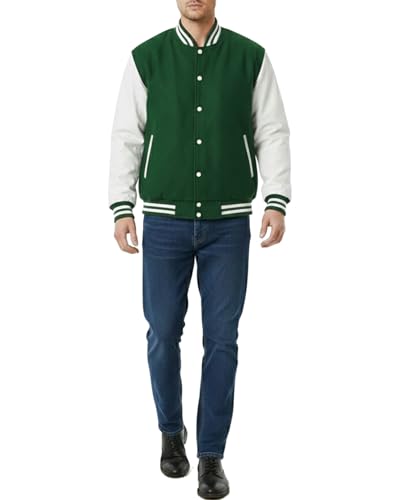 EASTIFIED Mens Hotline Miami Varsity Letterman Fashion Wool Bomber Slim Fit Casual Warm Boys College Baseball Jacket