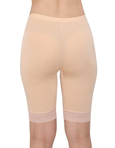 Image of GLAMORAS Women's Bamboo Spandex High Waist 4-Way Stretch Shorts | 95% bamboo 5% spandex, 4-way stretch, concealed waistband, breathable, anti-chafing, everyday comfort