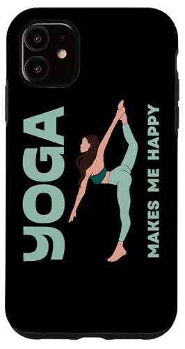Yoga Make Me Happy Meditation Think �|�W�e�B�u�t�B�b�g�l�XT�V���c �X�}�z�P�[�X iPhone 11 �p
