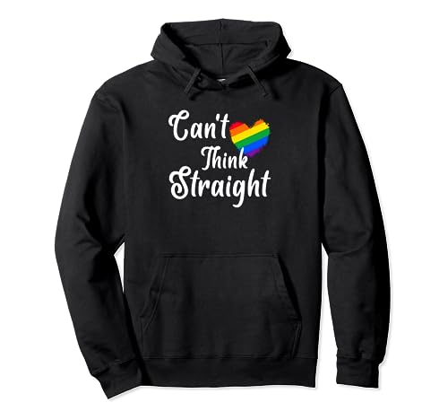 Bandera LGBT LGBTQ Ally Gay Pride a Rainbow Cant Think Straight Sudadera con Capucha