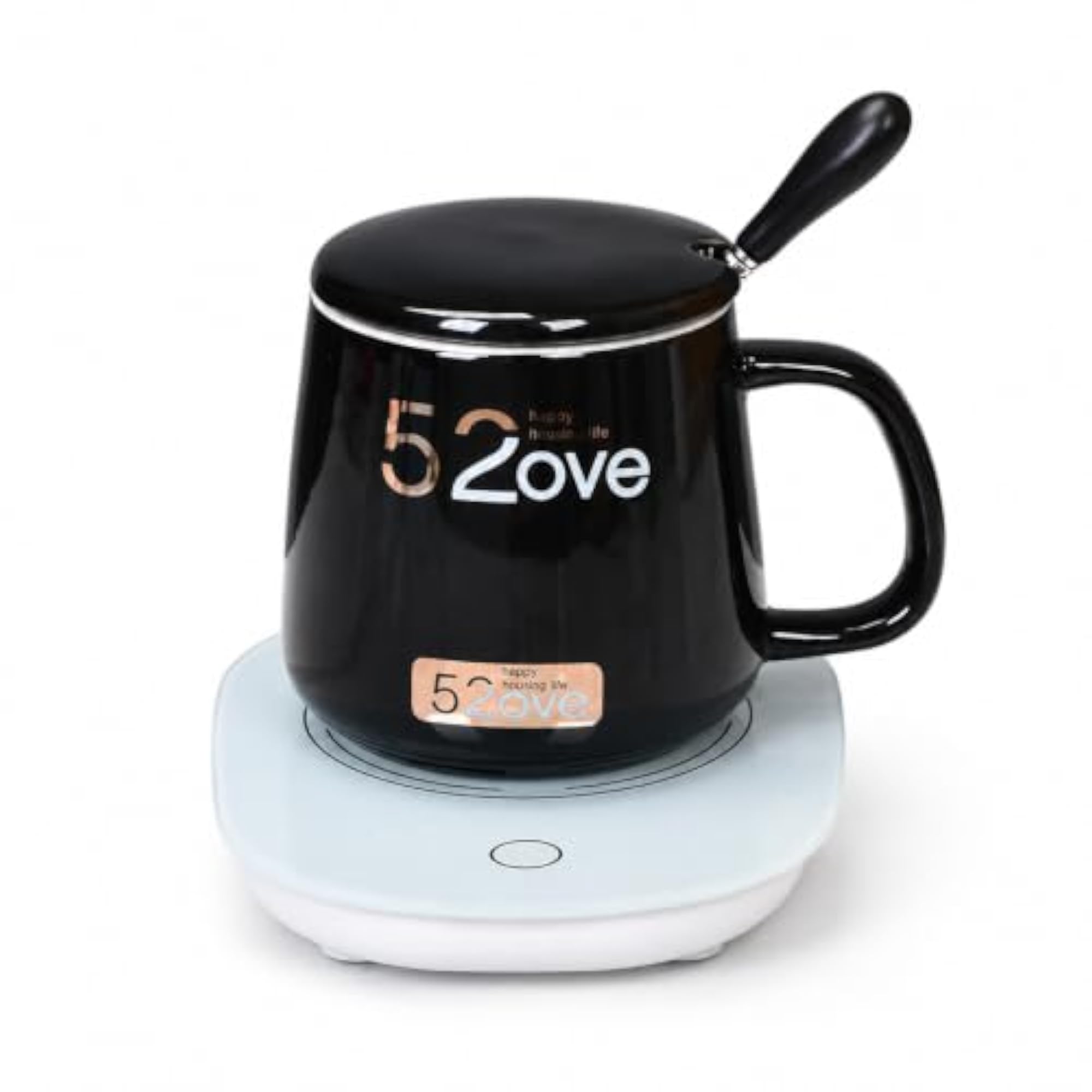 55°C Smart Mug Warmer with Ceramic Milk Mug Gift Set