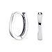 Produktbild Klassische Mittel Einfache Ovale U Mini Hoop Ohrringe Von Frauen Teenager Poliert Scharnier .925 Sterling Silber