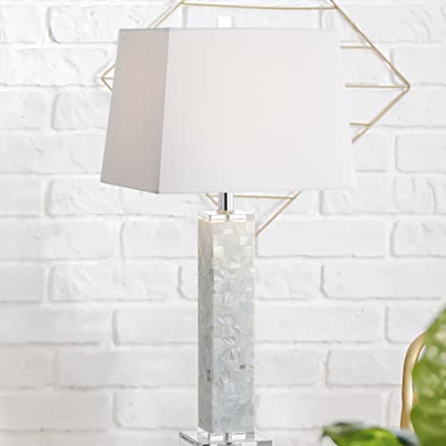 JONATHAN Y JYL1053A-SET2 Set of 2 Table Lamps Noelle 28.5" Seashell LED Table Lamp Coastal Contemporary Bedside Desk Nightstand Lamp for Bedroom Living Room Office College Bookcase, White - Image 5