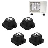 4 Stück Bodenkonsolen Dämpfungsstützen Gummidämpfungsstecker Anti-Vibrationsfüße Wasserdichter und Stoßdämpfender für Klimaanlage in 500 kg MAX (10 * 10 * 7CM)