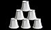 Urbanest 1100465c set of 6 Chandelier Mini Lamp Shade 5-inch, Bell, Clip On, Off White