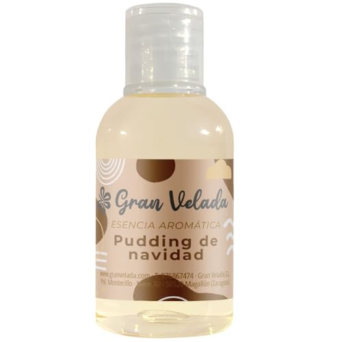 Esencia Aromática Pudding de Navidad: Notas de Naranja, Canela y Vainilla. Ideal para Perfumes, Jabones, Velas y Ambientadores. Concentrada y Versátil. Compra en Gran Velada. | 50 ml
