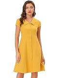 June Douglas Asteroid City Cosplay Guide 5 Yellow Button Down Collared Dress