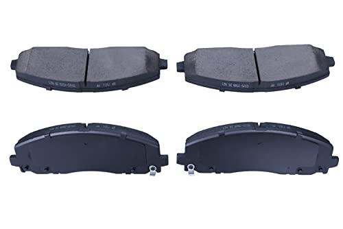 Image of Front Brake Pads D1589 Ceramic Set Replacement with Hardware for Chrysler Pacifica, Town & Country, Voyager; Dodge Grand Caravan, Journey; Jeep Gladiator, Wrangler; Ram C /V; Volkswagen Routan