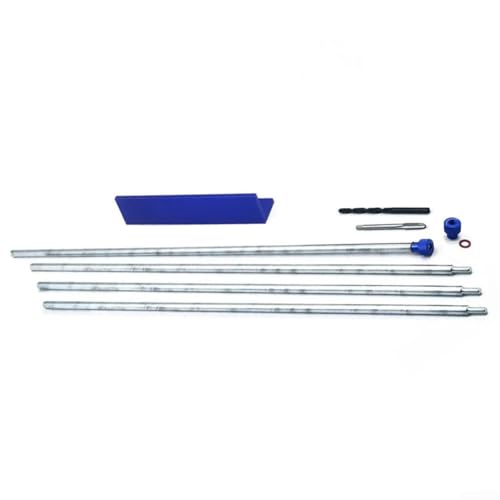 Herramienta de posicionamiento de brocas de enrutador con localizador circular extensible, varillas de conexión rápida y bloque de localización grueso para tareas de recorte de carpintería (4 piezas)
