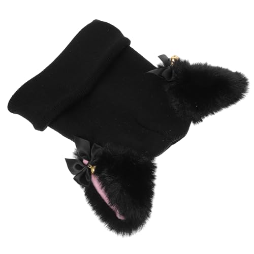 Alipis Funda para Casco de Deportes de Nieve Diseño de Gato Negro, Tamaño Ajustable 55-62, Cubierta para Casco Ski al Aire Libre, Reutilizable y Lavable