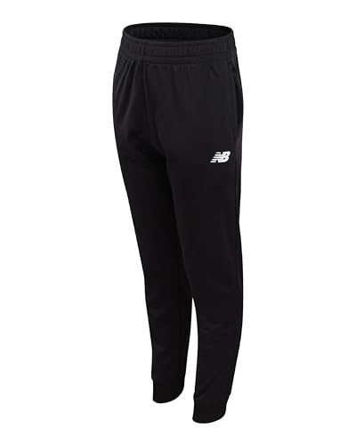 New Balance Boys Sweatpants - Active Performance Tricot Boys Joggers with Inner Drawstring Waist - Athletic Pants for Kids, Size 18-20, New Black