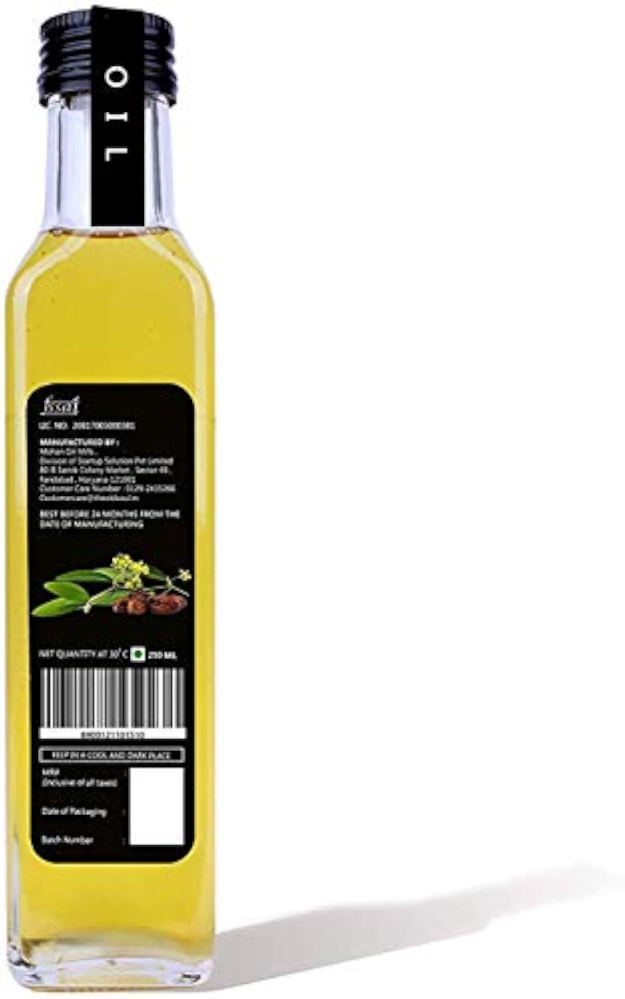 100% Pure Cold Pressed Oils, Jojoba Oil, 250 ML