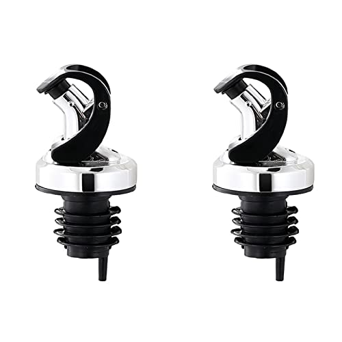 dhaikkkd 2 piezas para copa de vino de 2 cl antigoteo para aceite de oliva vertedor de vino antigoteo para aceite (plata) Cover