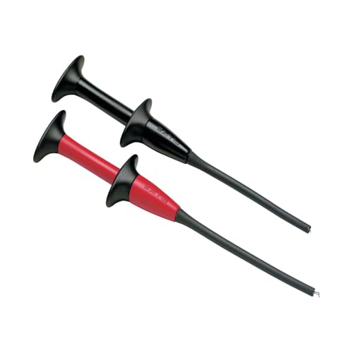 Fluke AC283A Jeu de pinces crocodiles de sécurité femelle 4 mm CAT IV 600 V, CAT III 1000 V rouge, noir