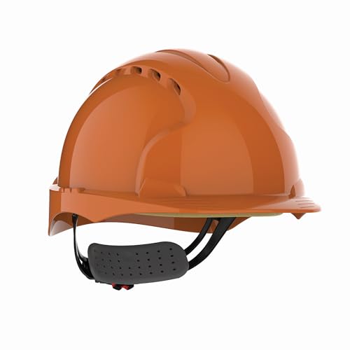 Casco de seguridad JSP EVO3 naranja con arnés textil de 6 puntos regulable