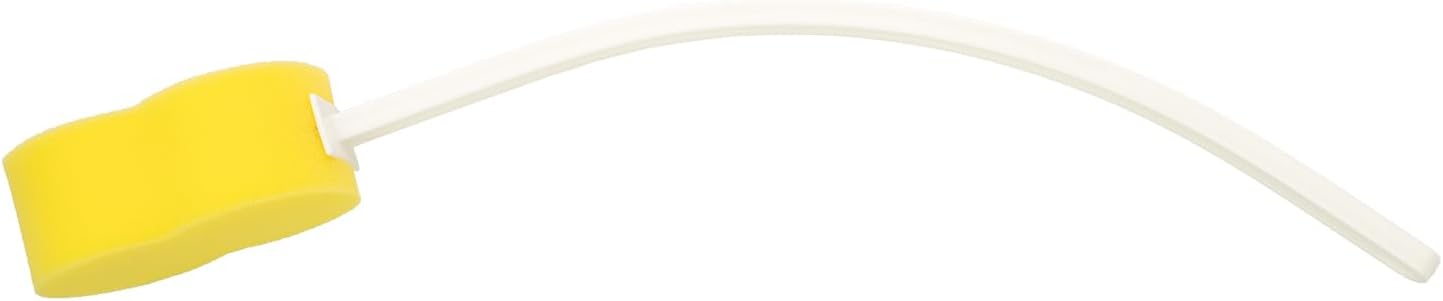 HOMECRAFT Sponge Back Brush Bath – Brush with Long Handled Sponge, Bendable Shower Back Washer & Scrubber, Bath Brush Long Handle for Elderly, Disabled & Limited Mobility, Soft Exfoliating