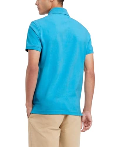 Image of Tommy Hilfiger Men's Short Sleeve Polo Shirts in Slim Fit with Stretch and Organic Pique Cotton