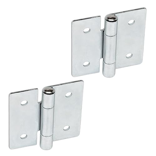 Ganter Normelemente GN 136-ST-30-30-B - Sheet Metal Hinges Steel, Galvanised, Blue passivated, Länge: 30mm x 30mm, Set of 2 Pieces