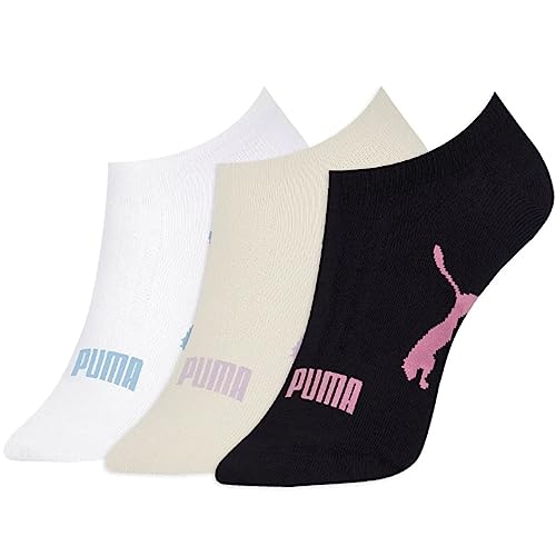 Kit 3X Pares Meia Sapatilha Puma Ref 4755 Cor Branco/Marfim/Preto