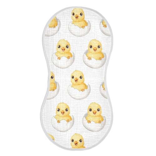 vvfelixl Chick in Eggshell Burp Cloths for Baby Boy Girls Baby Washcloths Burp Rags 1 Pack