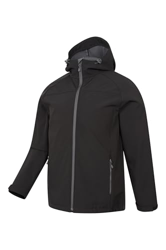 Mountain Warehouse Exodus Mens Softshell Jacket - Breathable & Water Resistant Rain Coat with Adjustable Fit & Side Pockets - For Spring Summer, Walking, Hiking & Travel - Image 6