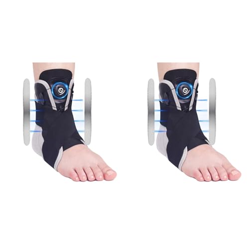 2X Cheville Réglable avec Bouton pour entorse et tendon d'Achille