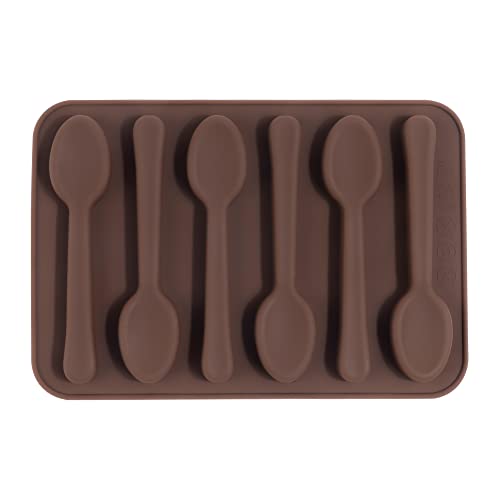 MOTZU Spoon Shape Mold, Silicone Chocolate Mould, Edible Spoon Molds for Chocolate, Soap, Candy Party Decor, and Gummy, 8-Cavity