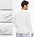 JMIERR Men's Long Sleeve Thermal Fleece Shirts Fall Fashion 2025 Crew Neck Casual Basic T-Shirts Top Warm Undershirts Sweater, 2XL, White
