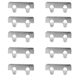 LALAFINA 20 Stück Glasklemmen mit Doppelrädern für Glastüren Möbelaccessoires aus Kaltgewalztem Stahl Starke Tragfähigkeit Geeignet für Vitrinen und Schranktüren