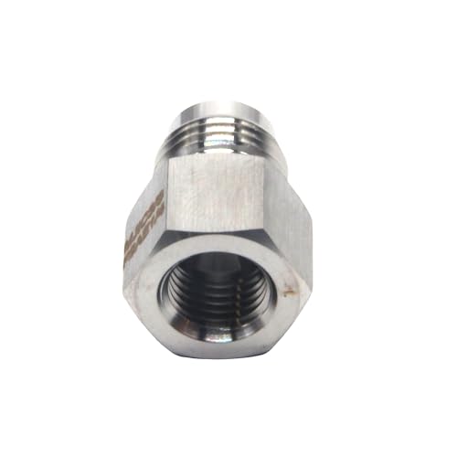 Image of HFS(R) 1 /4 inch Female SAE to 3 /8 inch Male JIC Flare Pipe Fitting Reducer Adapter Stainless Steel 304 (1 /4 inch FSAE x 3 /8 inch MJIC)