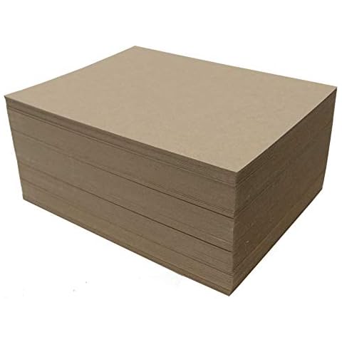 Chipboard Sheets 8.5 x 11 inch - 50pt (Point) Heavy Weight Brown Kraft Cardboard for Scrapbooking & Picture Frame Backing (.050 Caliper Thick) Paper Board | MagicWater Supply (Kraft 100 Pack) Cover