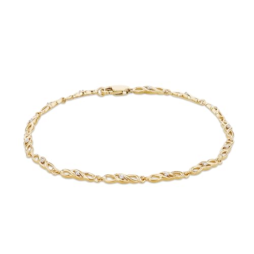 Bracelet à maillons tourbillon en argent et or Tuscany Silver pour femme
