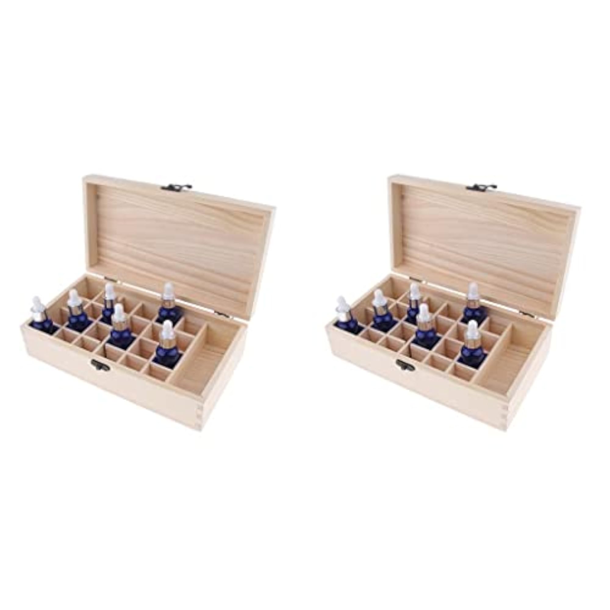 25 Slot Wooden Essential Oils Storage Box Organizer