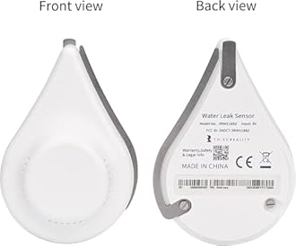 THIRDREALITY Zigbee Water Leak Sensor with Dripping Detection 2 Pack, 120 dB Alarm, App Notifications Enabled When Work with Home Assistant and Compatible Zigbee HUB, Batteries Included