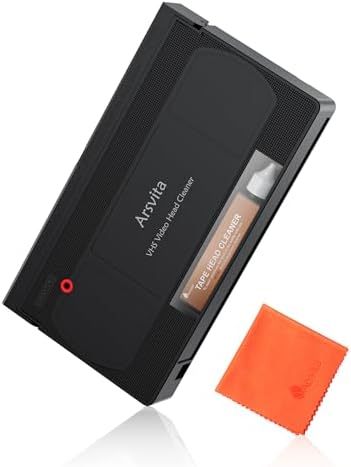 Arsvita VHS Head Cleaner Tape For VHS/VCR Video Players, Wet Type