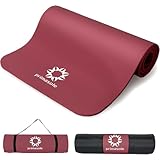 【Amazon.co.jp限定】 プリマソーレ ヨガマット 10mm ワインレッド トレーニングマット 厚め 幅広 エクササイズマット フィットネス ピラティス 筋トレ yoga