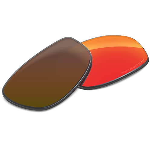Image of Performance Replacement Lenses Compatible with Oakley Monster Dog Polarized Etched-Fire Red