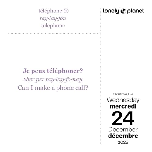 9781524889210 Lonely Planet: French Phrasebook 2025 Day-To-Day Calendar thumb #4