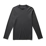 Robert Barakett T Long Sleeve High Crew Pima Cotton Men's Tee Shirt, Cannon, Medium