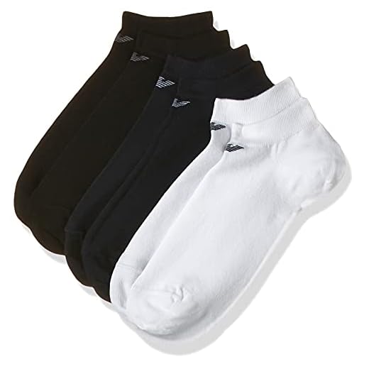 NEU EMPORIO ARMANI 3er Pack HERREN SNEAKER SPORT SOCKEN mix weiss blau schwarz M (41-42)