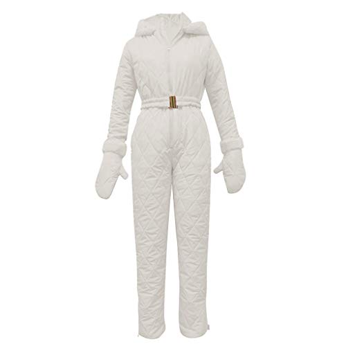 Combinaison de ski blanche pour femme avec fermeture éclair taille 47