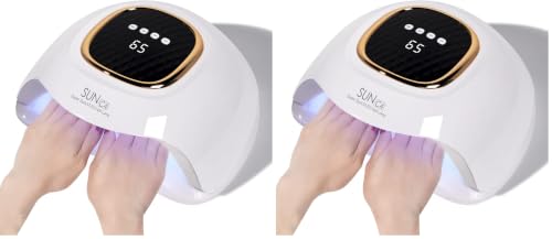 Image of MIRAGE LAYON UV Nail Lamp - Fast Drying, Powerful & Efficient LED Nail Lamp with 4 Timing Settings & Infrared Automatic Sensor Professional UV Light for Home Salon Nail Art Tools (Pack of 2)