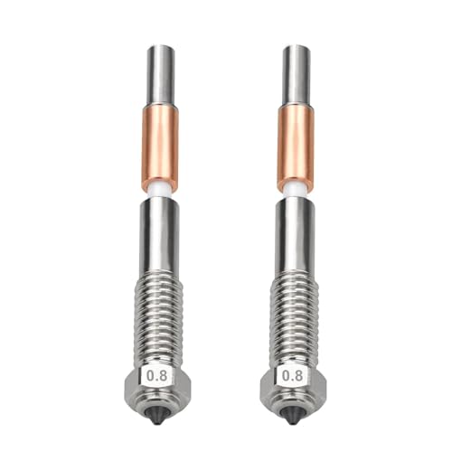 qidi Plus4用バイメタルノズル、クイックリリースセラミック絶縁インテグラル0.2mmノズル、QD-4.5-0.2セラミックインテグラルノズル、qidi用高温耐性(0.8)