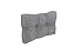 POKAR Coussin Matelassé pour Palettes Euro - 1x Dossier 60cm x 40cm x 12cm, en Mousse formée à Froid, très Confortable, Canapé de Jardin, Intérieur et Extérieur, sans Palette, Gris