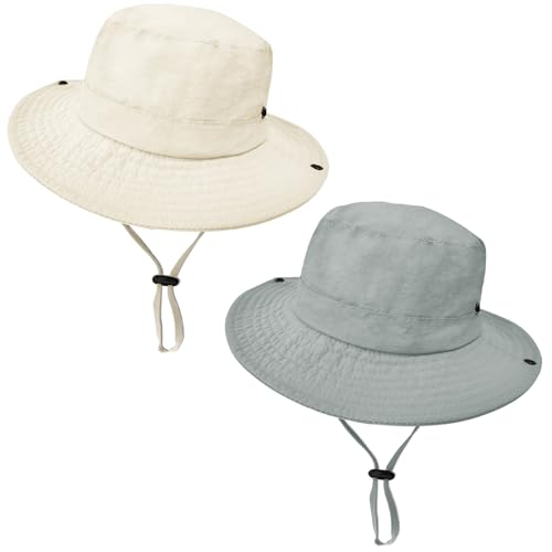 Image of Outdoor Kids Sun Hat UPF 50+ Quick Dry Foldable Bucket Hat Lightweight Adjustable Fishing Safari Hat for Girls and Boys