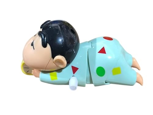 Image of Shinchan Manual Clockwork Toy, 5CM Anime Character, Crawling Push Toy, Children's Birthday Gift Figure, Red and Yellow (Shinchan D)