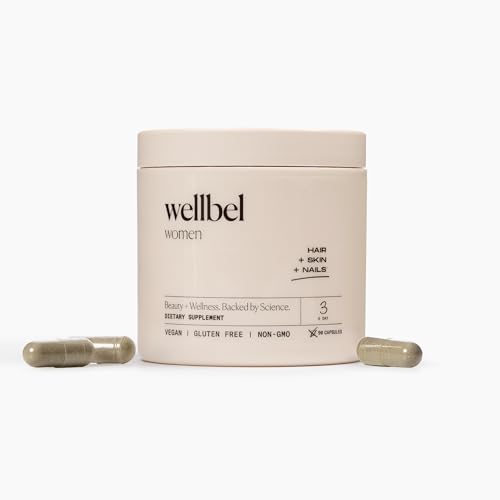 WELLBEL Women Clean Supplement for Hair, Skin, and Nails, Vegan, Gluten Free and Non GMO 90 Count