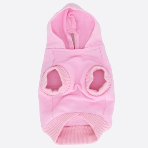 LOPHIPETS Hunde-Kapuzenpullover aus Baumwolle, für kleine Hunde, Chihuahua, Welpen, für kaltes Wetter, Rosa/XXS