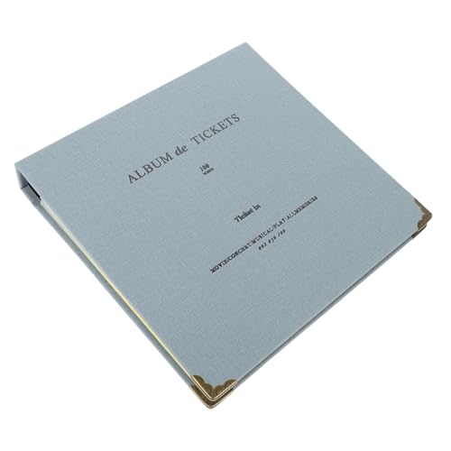 JEWEDECO Libro De Billetes Para Almacenar Boletos De Álbum De Tarjetas De Memoria Cuadernillo De Sueltas Para Recortes y Billetes Para Coleccionistas De Viajes