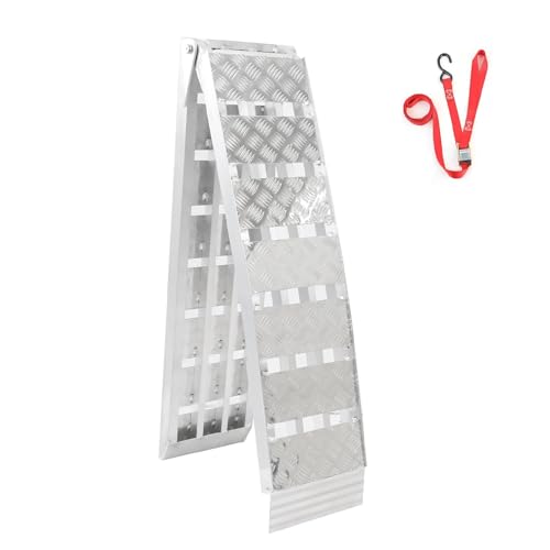 Rampa de carga de aluminio resistente para motocicletas, camiones y vehículos utilitarios con capacidad de 680 kg